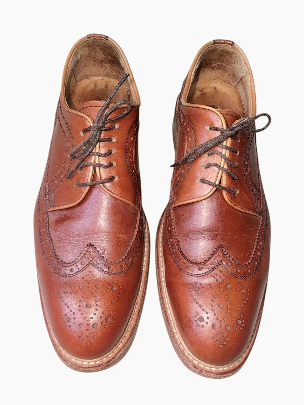 RUSSELL & BROMLEY Southport Rubber Sole Derby Cognac Brown Men's UK 10 US 10.5